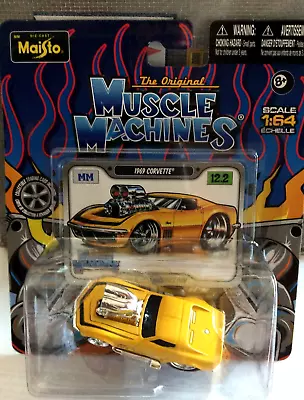 The Original Muscle Machines 1969 Chevy Corvette  1/64  69 Corvette  Restomod -- • $29