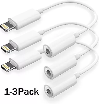 1~3PCS For IPhone Headphone Adapter Jack 8Pin To 3.5mm Aux Cord Dongle Converter • $6.39