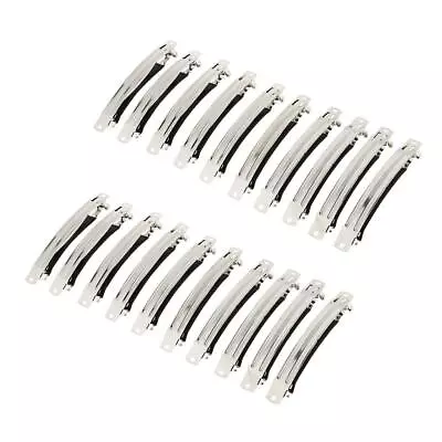 20pcs Women Blank Hair Clip Spring Pin Barrettes For DIY Bow Making Findings • £9.74