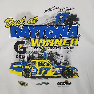 Matt Kenseth Daytona Winner 2012 T-Shirt Mens XL Short Sleeve White Graphic NWOT • $21.97