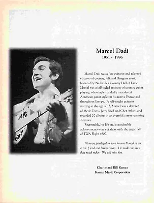 Framed Picture/advert 11x8 Marcel Dadi • $28.58