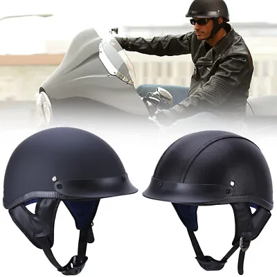 DOT Motorcycle Motorbike German Half Face Helmet Fit For Harley Chopper Cruiser • $55.19