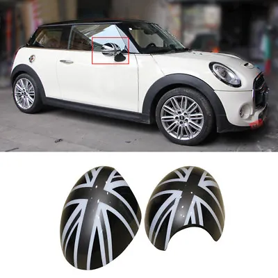 Black Jack Side Mirror Cover Cap Manual Fold For MINI Cooper R55 R56 R57 R60 R61 • $45.70