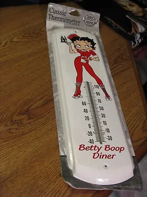 £39.28 • Buy Betty Boop Drive-In Diner Car Hop Waitress Metal Wall Thermometer NEW IN PACKAGE