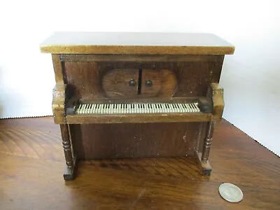 Vintage Dollhouse Miniature 4  X 5  PLAYER PIANO W/ MUSIC BOX -- Works Great! • $18