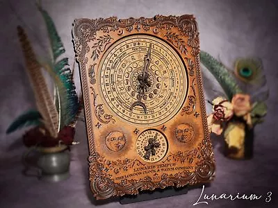 The Lunarium 3 Moon Clock - Table-Top Lunar Clock -Witchy Decor - Wiccans/Pagans • £86