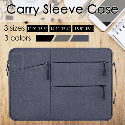 $15.99 • Buy Waterproof Laptop Sleeve Carry Case Cover Bag MacBook Lenovo Dell HP 13  15  16 