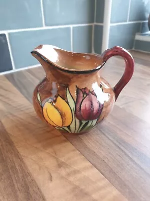 Vintage H &K Tunstall Hand Painted Tulip Time Jug 1930s • £8