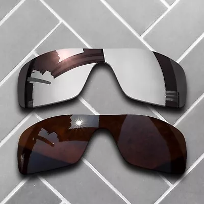 2 Packs Replacement Lenses For-Oakley Batwolf Polarized - Silver Chrome&Brown • $26.99