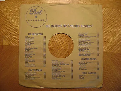 Dot 78 Rpm Record Sleeve Only Vg Condition • $2.49