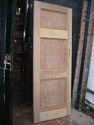Tall Reclaimed 1930s / Edwardian Stripped Pine Internal Door • £150