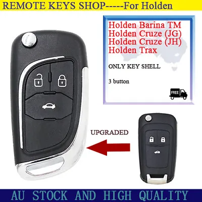 Fits For Holden Barina Cruze JG Trax 3 Button Remote Flip Key Blank Shell/Case • $12.23