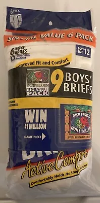 VINTAGE 9 Pack Fruit Of The Loom Boy's Underwear SZ 12 • $19.95