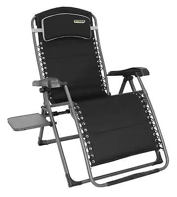 Quest Elite Vienna Pro Lightweight Folding Easy Relaxer XL Chair With Side Table • £119.99