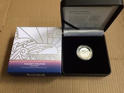 2021 $5 Fraser's Dolphin 1oz High Relief Silver Proof Coin • $200