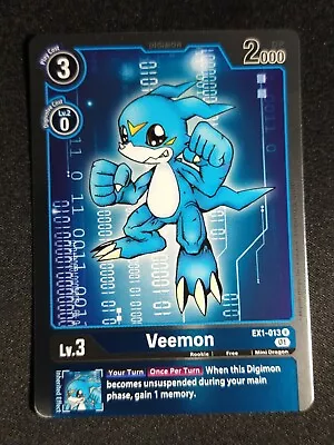 Digimon TCG Veemon EX1-013 R Holo Classic Collection NM • $3