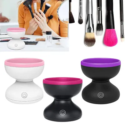 Electric Makeup Brush Cleaner Machine Make-Up Brush Cleansers Solution Brush NEW • $17.99