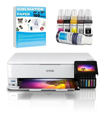 Wide-Format Sublimation Printer Ecotank ET 8550 Sublimation Ink A3 Paper Bundle • $850