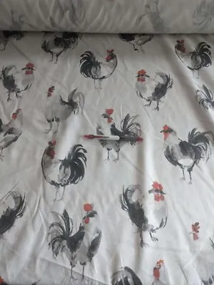 Richloom Rooster Chicken Watercolor Printed Cotton Duck Fabric By The Yard StkUS • $9.95