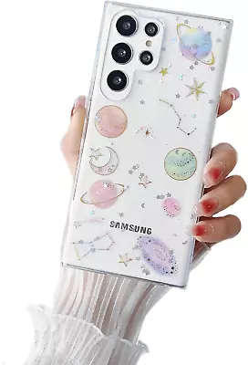 For Samsung Galaxy S24+ Plus 5G Clear Case Cute Cases With Design Sparkle Stars • £18.58