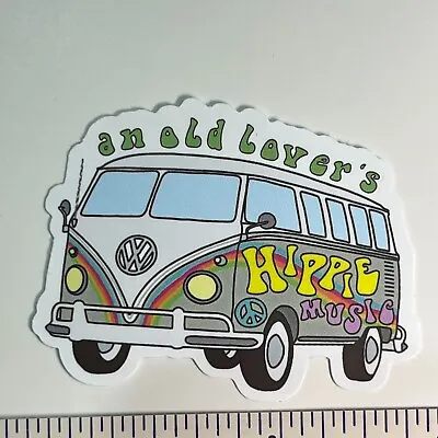 $3.99 • Buy An Old Hippie Music Lover VW Hippie Bus Vinyl Sticker Decal ThinkBomb Free Ship