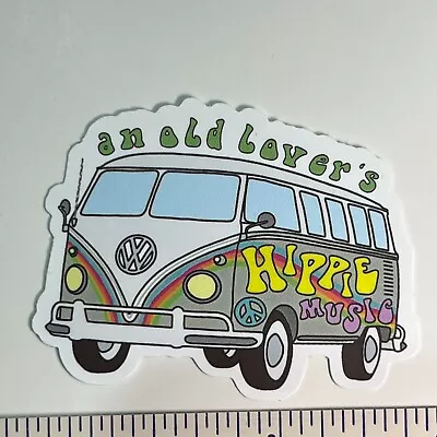 An Old Hippie Music Lover VW Hippie Bus Vinyl Sticker Decal ThinkBomb Free Ship • $3.99