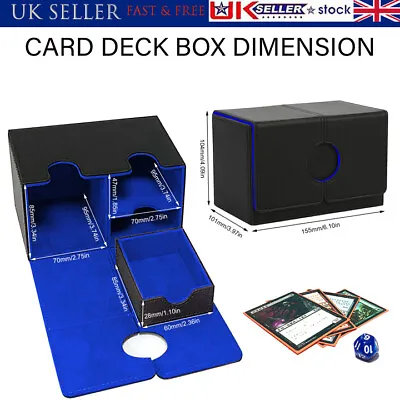 X-Large Storage 160+Cards PU Leather Double Deck Box Compatible With MTG Cards • £20.25