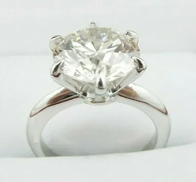 $2 • Buy Certified 5.00 Ct. Stunning White Treated Diamond Ring In 14K White Gold Over