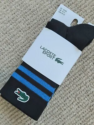 Genuine LACOSTE Navy Blue Cushioned SOCKS 9-11  43-46 Tennis RA1095 Lac5 • £29.50