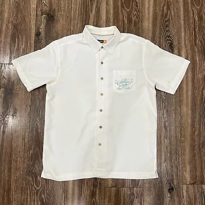 Quicksilver Escobar's Sports Fishing Mens Button Down Shirt Size Large White • $24.99