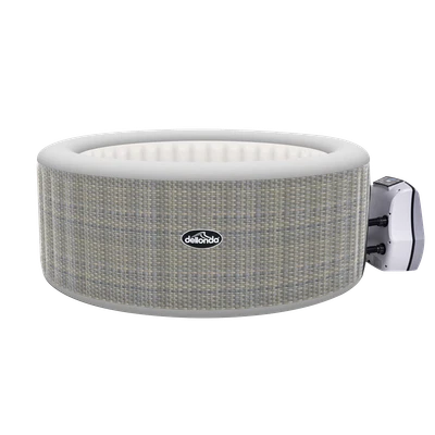 Dellonda 4-6 Person Inflatable Hot Tub Spa With Smart Pump - Rattan Effect • £316.19