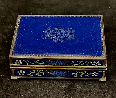 Japanese Meiji-Taisho Cloisonne Box W/ Silver & Gilded Decor Hayashi Tonigoro • $799