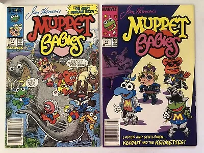 JIM HENSON'S MUPPET BABIES #17 & #18 MARVEL/STAR COMICS Newsstand 1985 • $15