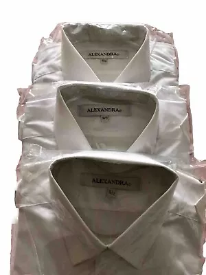 3 White Security Shirts - Long Sleeved - Size 16 Collar • £3