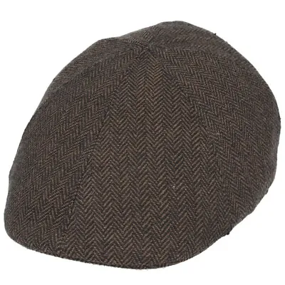 G&H Herringbone Six Panel Duckbill Flat Cap • £10