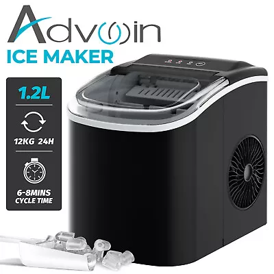 Advwin Portable 12kg/24hr Commercial Ice Maker Machine Countertop Ice Cubes Home • $119.90