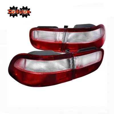 For 92-95 Honda Civic EG Coupe Sedan Si Red Clear Tail Lights OE Style • $119.99