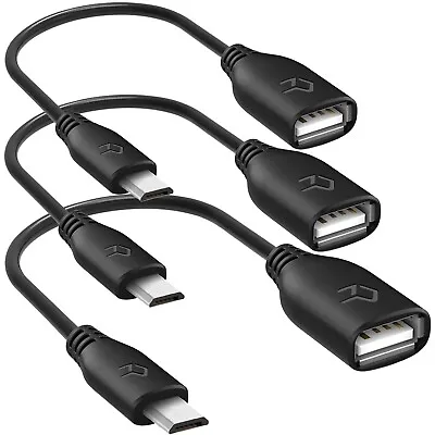 Rankie Micro USB (Male) To USB (Female) Adapter OTG Convertor Cable 3-Pack • $10.99
