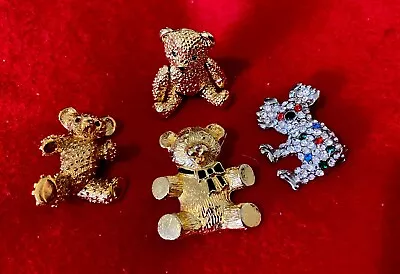 Vintage Whimsical Cute Bear Pin Lot Napier • $15