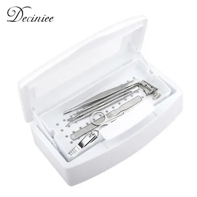 Nail Sterilizer Tray  Box Sterilizing Clean Nail Manicure Sanitize Cleaner Tools • $18.74