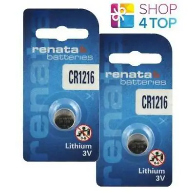 2 Renata Cr1216 Lithium Batteries 3v Cell Coin Button Exp 2024 New • £3.29