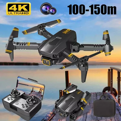 4K Mini Helicopter Foldable RC Drone HD Camera Drone Remote Drones Toy Kids Gift • £22.90