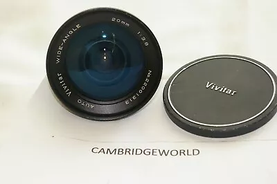 20mm F3.8 AUTO PRIME WIDE ANGLE LENS For NIKON CAMERAS MADE In JAPAN By VIVITAR • $129.99