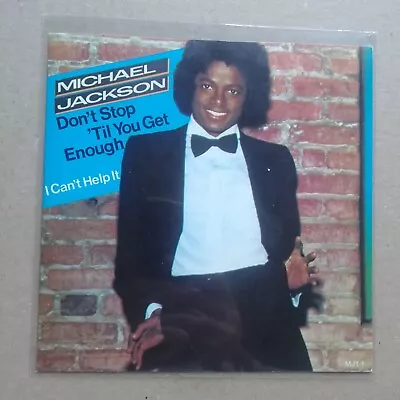 MICHAEL JACKSON Don't Stop 'til You Get Enough 45 RPM UK Red Vinyl 1983 MJ1-1 • $34.95