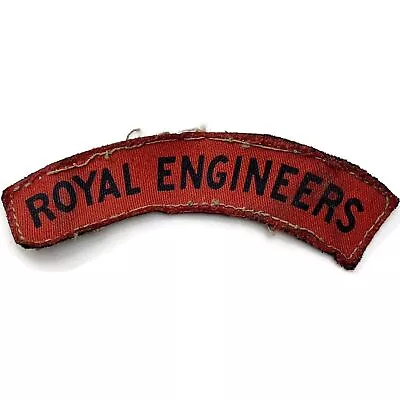 £19.99 • Buy Original WW2 Royal Engineers PRINTED Cloth Shoulder Title Badge Flash