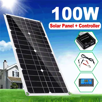 100W 12V Foldable Solar Panel For Portable Solar Generator Power Station USB • $54.99