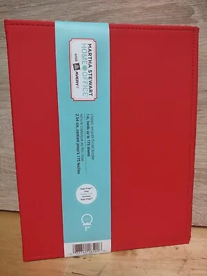 Martha Stewart Home Office Red Smooth Finish Small-format Binder  2 Pack! Textur • $22.24