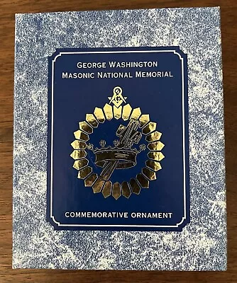 1996~GEORGE WASHINGTON MASONIC NATIONAL MEMORIAL ORNAMENT~24k GOLD FINISH • $20
