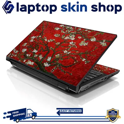 Laptop Skin Sticker Notebook Decal Cover Red Almond Tree For HP Dell Apple 17-19 • $12.95