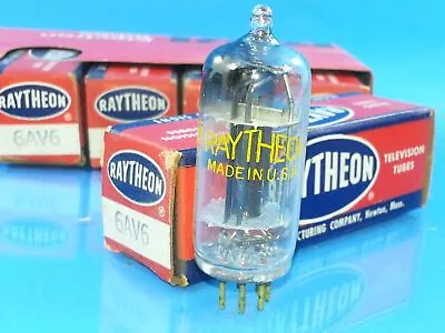 $4.88 • Buy Raytheon 6av6 Vacuum Tube Nos Nib Original Crisp Box  Single